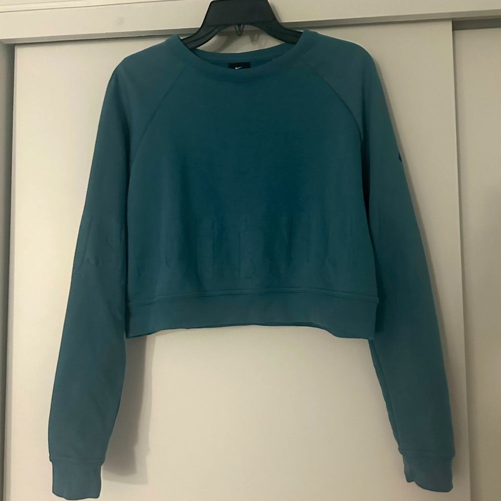 Nike Dri Fit Blue size small crop sweatshirt- Like new